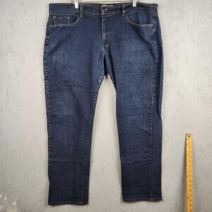 Good Denim Co Jeans Mens 44 Dark Blue Slim Fit Stretch Made in USA 5 Pocket Work